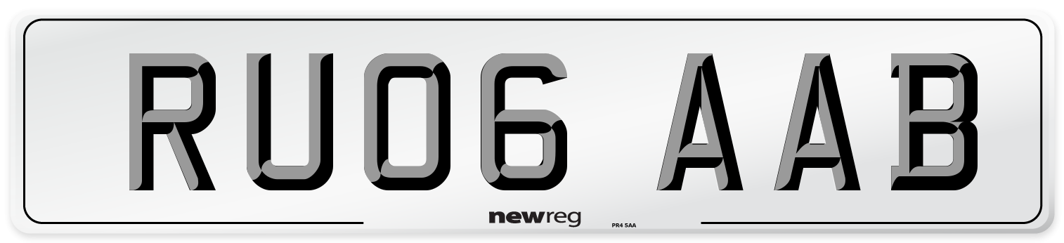 RU06 AAB Number Plate from New Reg